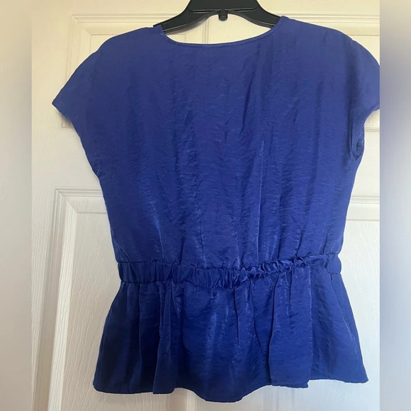 Nine West Peplum Blouse Silky Top - Picture 2 of 4